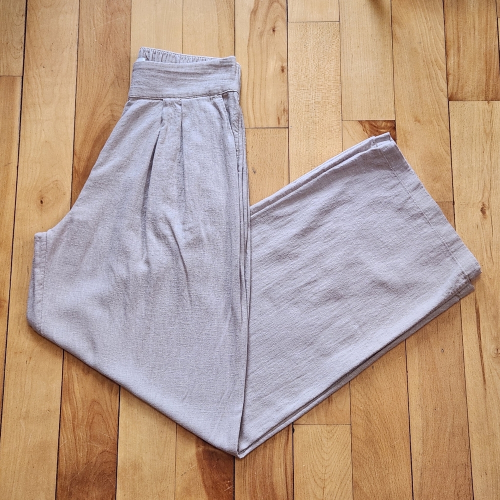Abercrombie Ultra Wide Leg Linen Pants - XS Long